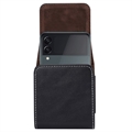 Samsung Galaxy Z Flip3 5G/Motorola Razr 5G Business Style Vertikalt Belteveske - Svart