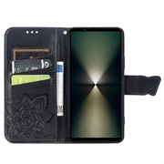 Sony Xperia 1 VI Butterfly Series Lommebok-deksel - Svart