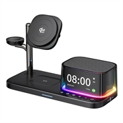 C09PLUS 5-i-1 Qi2.2 magnetisk trådløs lader med vekkerklokke - 25W - Svart