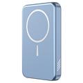 C10 Bærbar 15W magnetisk trådløs strømbank 5000mAh - blå