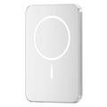 C10 Bærbar 15W magnetisk trådløs strømbank 5000mAh - Sølv