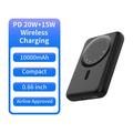 C1030 10000mAh magnetisk powerbank med 20W USB-C-hurtiglading - svart