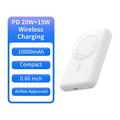 C1030 10000mAh magnetisk powerbank med 20W USB-C-hurtiglading - hvit