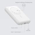 C1030 10000mAh magnetisk powerbank med 20W USB-C-hurtiglading - hvit
