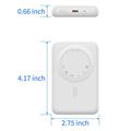 C1030 10000mAh magnetisk powerbank med 20W USB-C-hurtiglading - hvit