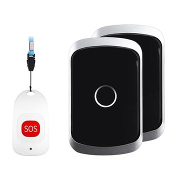 C20 Overvåkningsalarm for eldre - 1 ringeknapp, 2 mottakere - svart