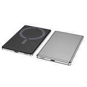 C22 magnetisk trådløs powerbank 5000mAh med 20W USB-C-hurtiglading - sølv