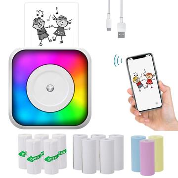 C31 Bærbar trådløs Bluetooth-termoskriver med utskriftspapir