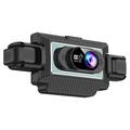 C313 4-kanals 1080p WiFi-dashbordkamera med bakkamera - innvendig/utvendig opptak - svart
