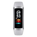 C60 1.1 tommers vanntett smartklokke med pulsmåler for blodoksygen og kroppstemperaturmåling Fitness Tracker Sports Smart Wristband - Grått