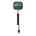 C80 6-i-1 HUD-skjerm til bil med Bluetooth 5.3 og FM-sender - svart
