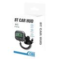 C80 6-i-1 HUD-skjerm til bil med Bluetooth 5.3 og FM-sender - svart