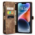 Caseme 2-i-1 Multifunksjonell iPhone 14 Plus Lommebok-deksel - Brun