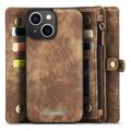 Caseme 2-i-1 Multifunksjonell iPhone 14 Plus Lommebok-deksel - Brun