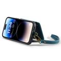 Caseme C20 Lomme med Glidelås iPhone 14 Pro Hybrid-deksel - Blå