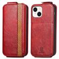 Caseneo 003 iPhone 14 Vertikalt Flip-Deksel med Stativ - Rød