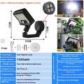 CCP0144 Solcelledrevet vegglampe med 92 LED-pærer og bevegelsessensor - IP65 - Hvitt lys