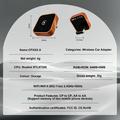 CP030-3 2-i-1 trådløs CarPlay- og Android Auto-adapter - oransje / svart