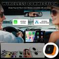 CP031-1 2-i-1 trådløs CarPlay- og Android Auto-adapter - oransje / svart