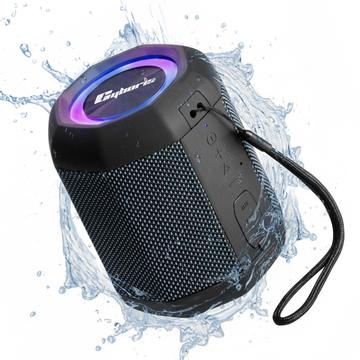 CYBORIS CYB-S3 trådløs Bluetooth 5.1-høyttaler 24 W imponerende lyd stereobass 18 timers spilletid RGB-lys subwoofer lydboks - svart