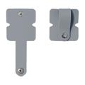 Kabel-/øretelefonholder i silikon med metalltrykknapp - grå