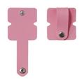 Kabel-/øretelefonholder i silikon med metalltrykknapp - rosa