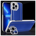 CamStand iPhone 13 Pro Hybrid-deksel - Karbonfiber - Blå
