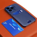 CamStand iPhone 14 Pro Deksel med Kortlomme - Mørkeblå