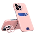 CamStand iPhone 14 Pro Deksel med Kortlomme - Rosa