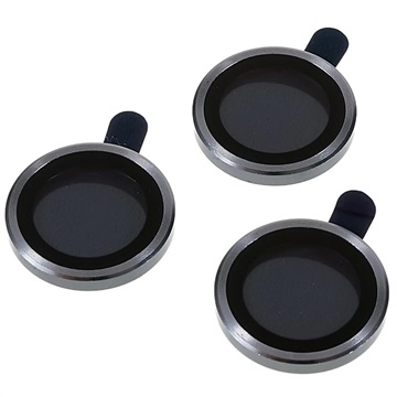 iPhone 14 Pro/14 Pro Max Kamera Linse Beskyttelse Herdet Glass - 3 Stk. - Svart