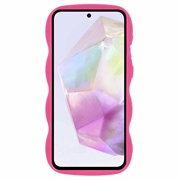 Samsung Galaxy A36/A56 Candy Color Wavy TPU-deksel - Varm Rosa