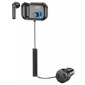 Billader / Bluetooth FM-sender med Mono Headset T2 - Svart