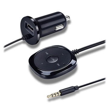 Billader / Bluetooth-bilmonteringssett med Kablet Fjernkontroll BC20 - AUX - Svart