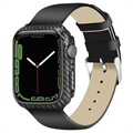 Karbonfiber Teksturert Apple Watch Series 7 Deksel - 45mm - Svart
