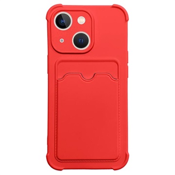 Card Armor Series iPhone 13 Mini Silikondeksel - Rød