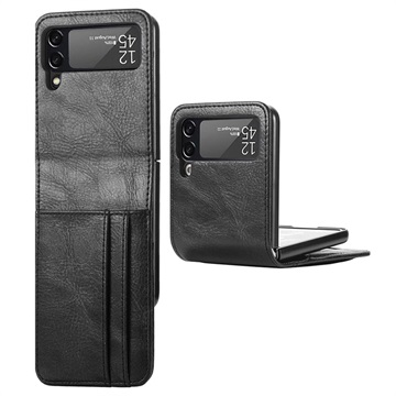 Card Series Samsung Galaxy Z Flip4 Lommebok-deksel - Svart