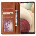 Card Set Series Samsung Galaxy A22 4G Lommebok-deksel - Vinrød
