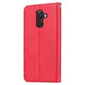 Kortsett-serien Xiaomi Pocophone F1 Lommebok-deksel - Rødt