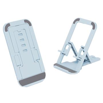 Sammenleggbar mobilholder i kortstil - blå