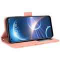 HTC Desire 22 Pro Lommebok-deksel med Kortholder - Rosa