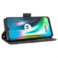 Motorola Moto E7 Plus Lommebok-deksel med Kortholder - Svart