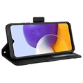 Samsung Galaxy A22 5G, Galaxy F42 5G Lommebok-deksel med Kortholder - Svart