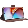 Motorola Edge 40 Pro/Edge+ (2023) Lommebok-deksel med Kortholder - Brun
