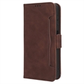 Samsung Galaxy A14/A14 5G Lommebok-deksel med Kortholder - Brun