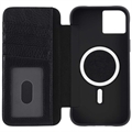 Case-Mate MagSafe iPhone 14 Plus Lommebok-deksel I Lær - Svart
