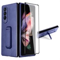 Samsung Galaxy Z Fold3 5G Deksel med Front Skjermbeskytter - Blå