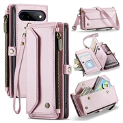 Google Pixel 11 Pro XL CaseMe C36 RFID-blokkerende lommeboketui - Rosa