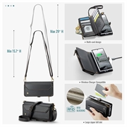 Samsung Galaxy Z Fold8 Ultra CaseMe C36 RFID-blokkerende lommeboketui - svart
