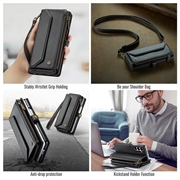 Samsung Galaxy Z Fold8 Ultra CaseMe C36 RFID-blokkerende lommeboketui - svart
