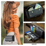 Samsung Galaxy Z Fold8 Ultra CaseMe C36 RFID-blokkerende lommeboketui - svart